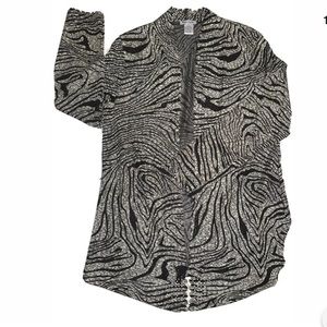 Belle Amie Large Black Zebra Cardigan Kimono